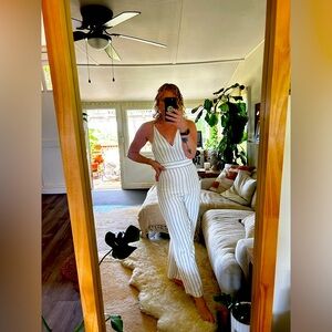 Ahoy QandA via Lulus Striped Jumpsuit
